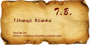 Tihanyi Bianka névjegykártya